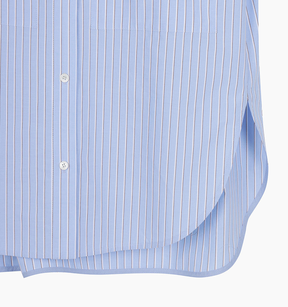 Light blue striped oversized shirt - sisley k shirts - Light Blue | Sisley K image number 4